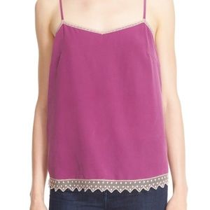 Zadig & Voltaire Purple Carmen Silk Camisole